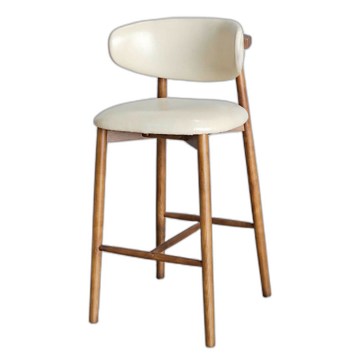 Ghế bar Oleando gỗ Ash bọc da si G Ghế bar Oleando gỗ Ash bọc da si G