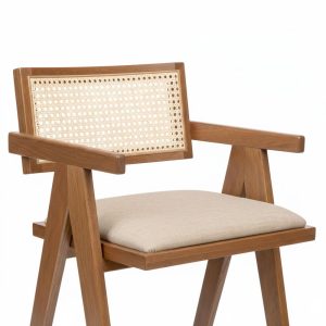 Ghế bar V-Leg bọc vải gỗ Ash G - hình 1