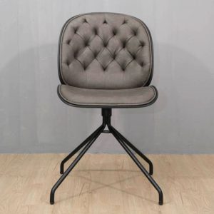 Ghế Beetle bọc nệm da Nappa chân sắt GAK - hình 1