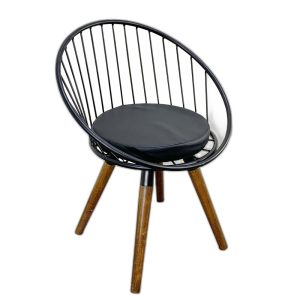 Lỗi 404 Ghế cafe chân gỗ lưng sắt có đệm