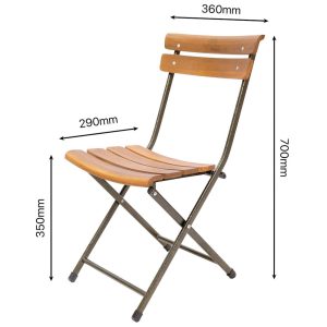 Ghế cafe gấp gọn thấp gỗ tự nhiên - hình 1