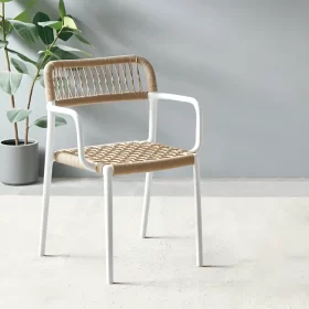 Ghế Cafe Khung Kim Loại Mây Nhựa Đan Karibu 3039a - hình 1