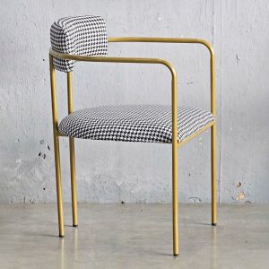 Ghế cafe khung sắt nệm vải - hình 1