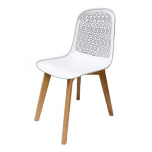 Ghế cafe lưng nhựa chân gỗ