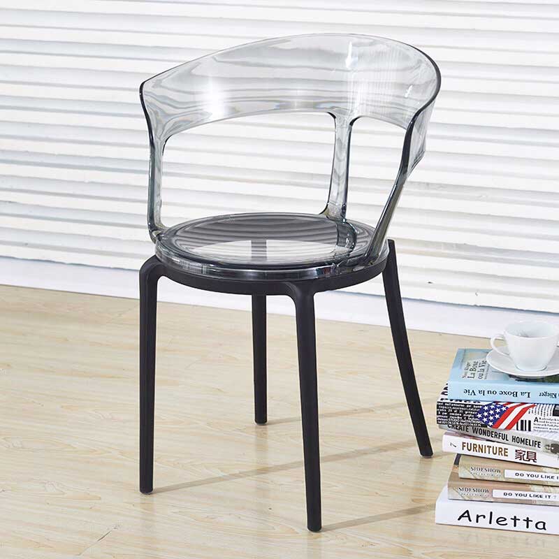 Ghế cafe lưng nhựa trong suốt Ghế cafe lưng nhựa trong suốt - hình 1