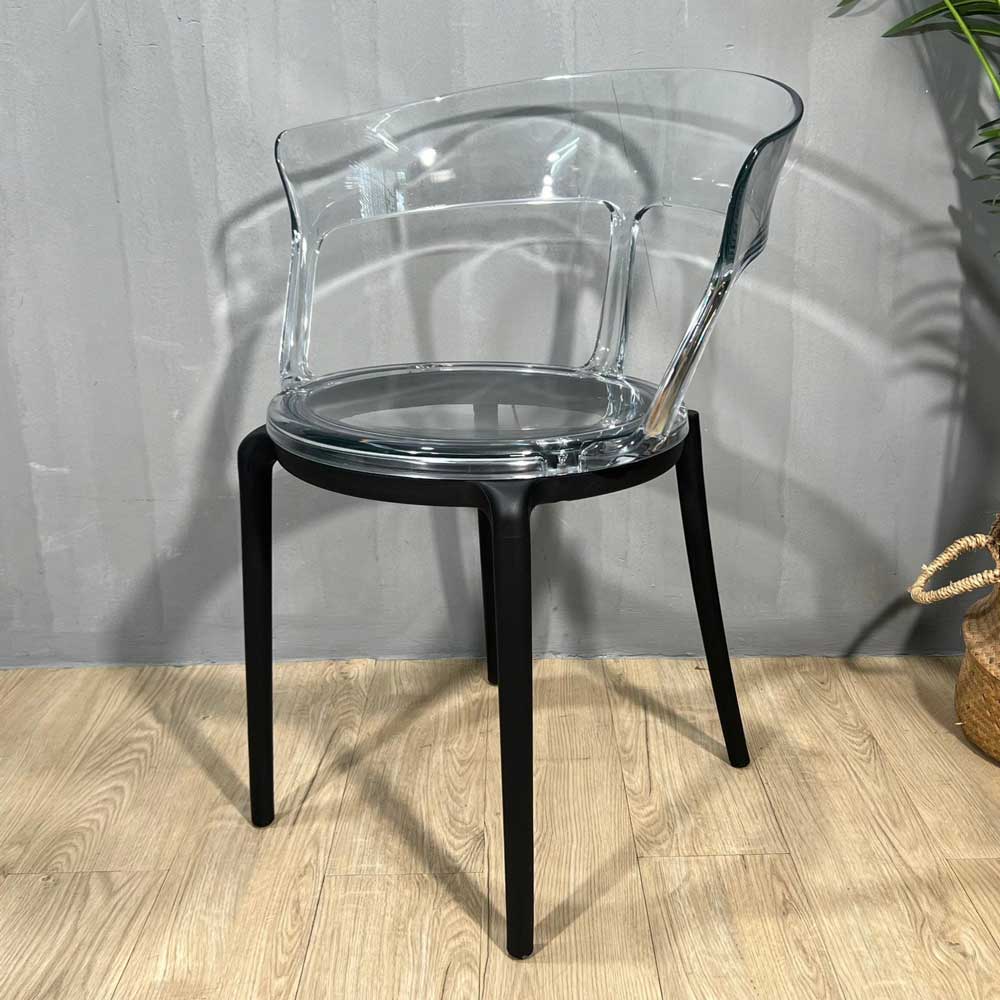 Ghế cafe lưng nhựa trong suốt Ghế cafe lưng nhựa trong suốt - hình 3