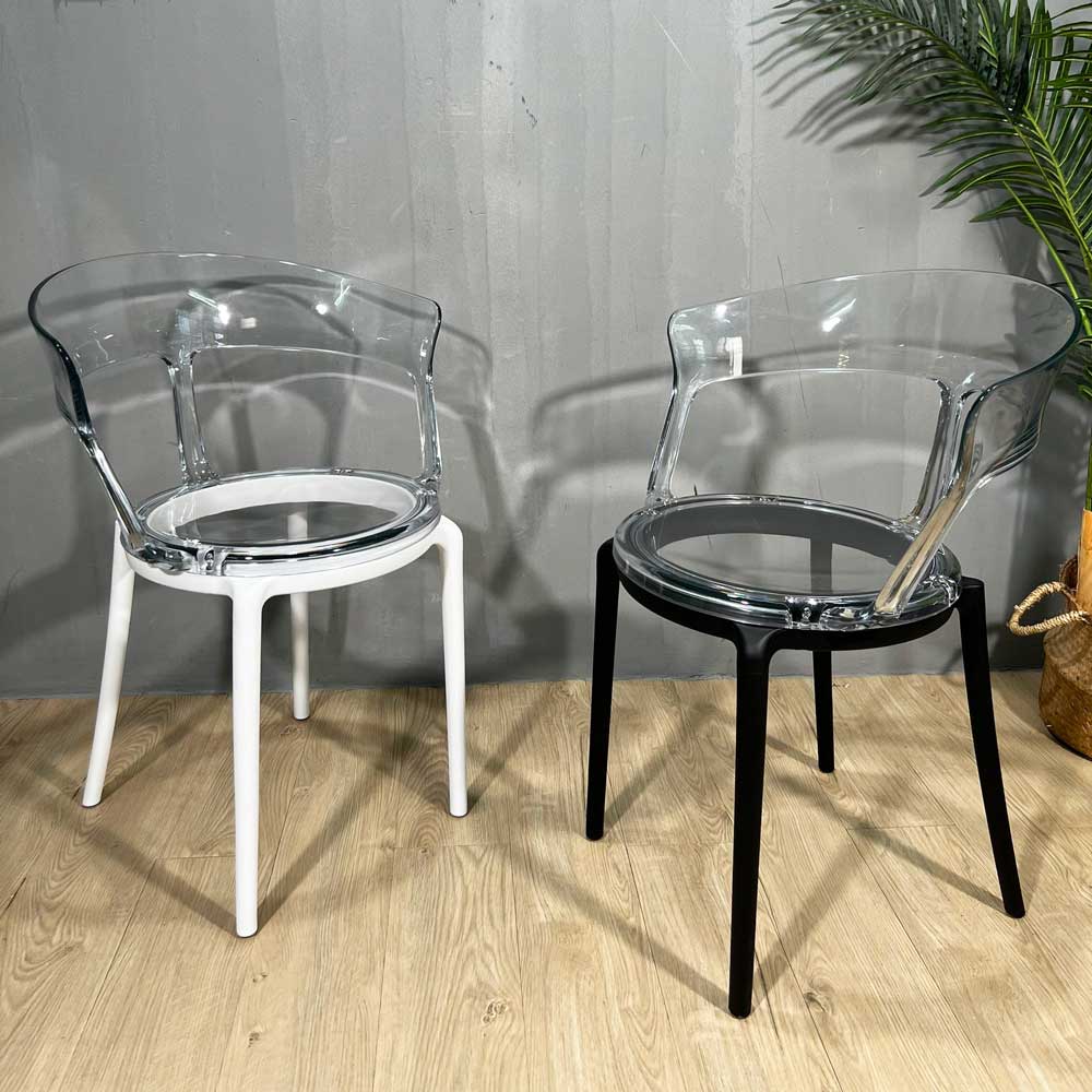 Ghế cafe lưng nhựa trong suốt Ghế cafe lưng nhựa trong suốt - hình 5