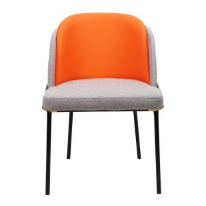Ghế cafe lưng tựa bọc nệm chân sắt sơn tĩnh điện - hình 1