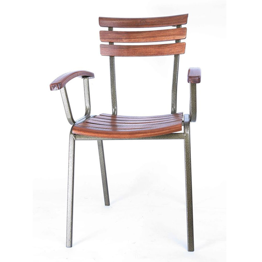 Ghế cafe ngoài trời có tay cố định Moon Ghế cafe ngoài trời có tay cố định Moon - hình 1