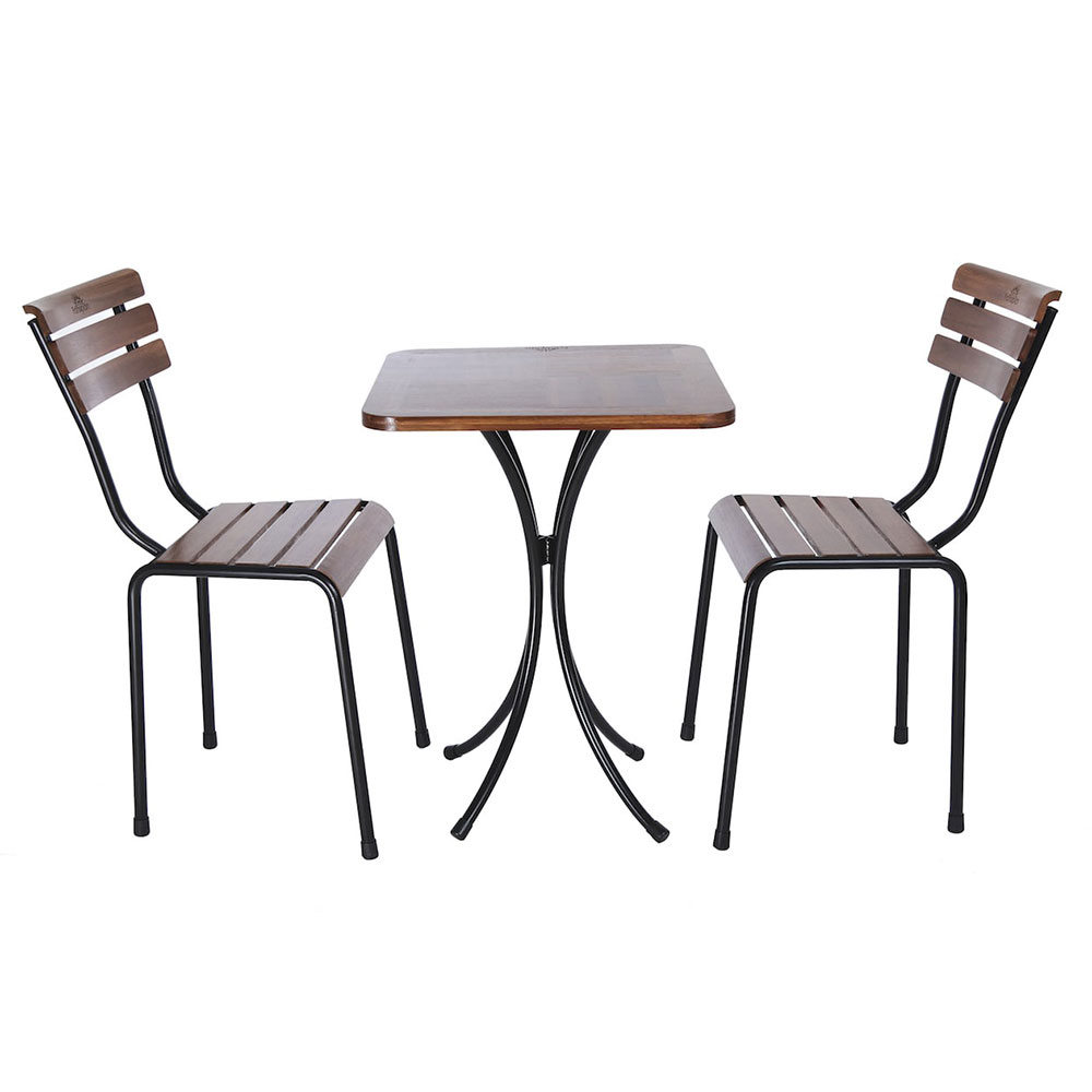 Ghế cafe ngoài trời gỗ kết hợp khung sắt Kite Ghế cafe ngoài trời gỗ kết hợp khung sắt Kite - hình 2