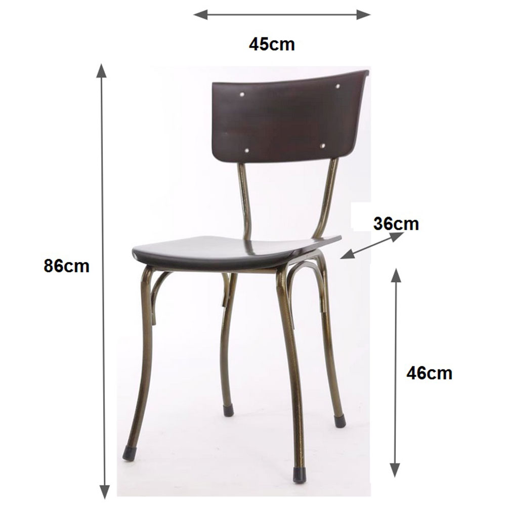 Ghế cafe ngoài trời khung sắt màu đồng Kite 02 Ghế cafe ngoài trời khung sắt màu đồng Kite 02 - hình 3