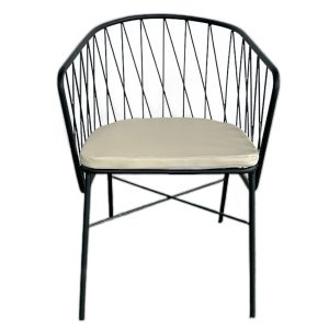 Ghế cafe sắt sơn tĩnh điện có nệm ngồi