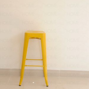 Ghế cafe tolix cao không lưng màu vàng - hình 1