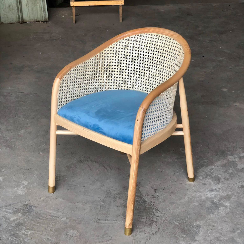 Ghế CAVALLO lưng lưới mắt cáo khung gỗ sồi Ash Ghế CAVALLO lưng lưới mắt cáo khung gỗ sồi Ash - hình 2