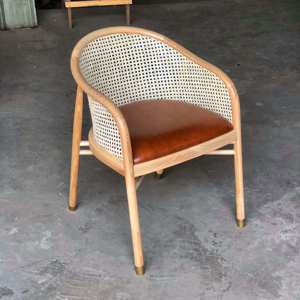 Ghế CAVALLO lưng lưới mắt cáo khung gỗ sồi Ash Ghế CAVALLO lưng lưới mắt cáo khung gỗ sồi Ash - hình 5