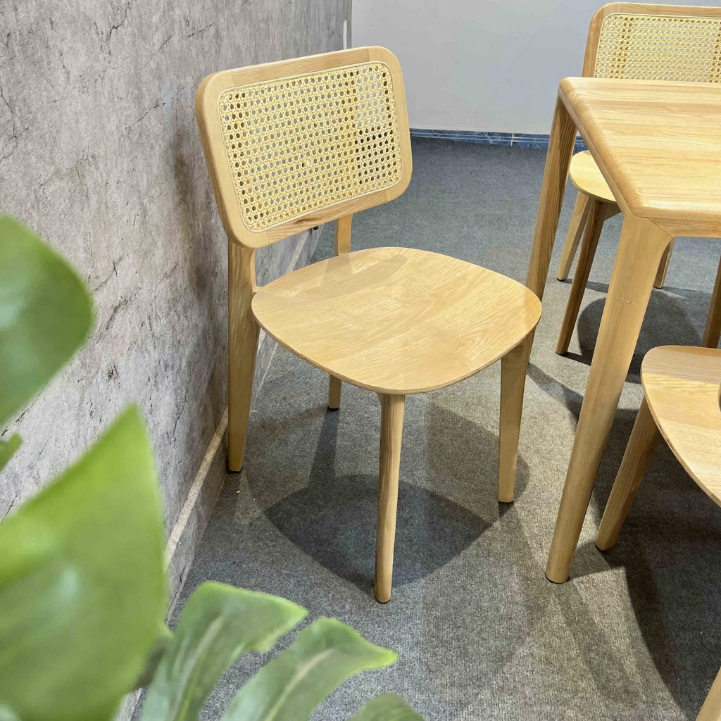 Ghế CH301 tựa lưng lưới mắt cáo gỗ Ash Ghế CH301 tựa lưng lưới mắt cáo gỗ Ash - hình 3