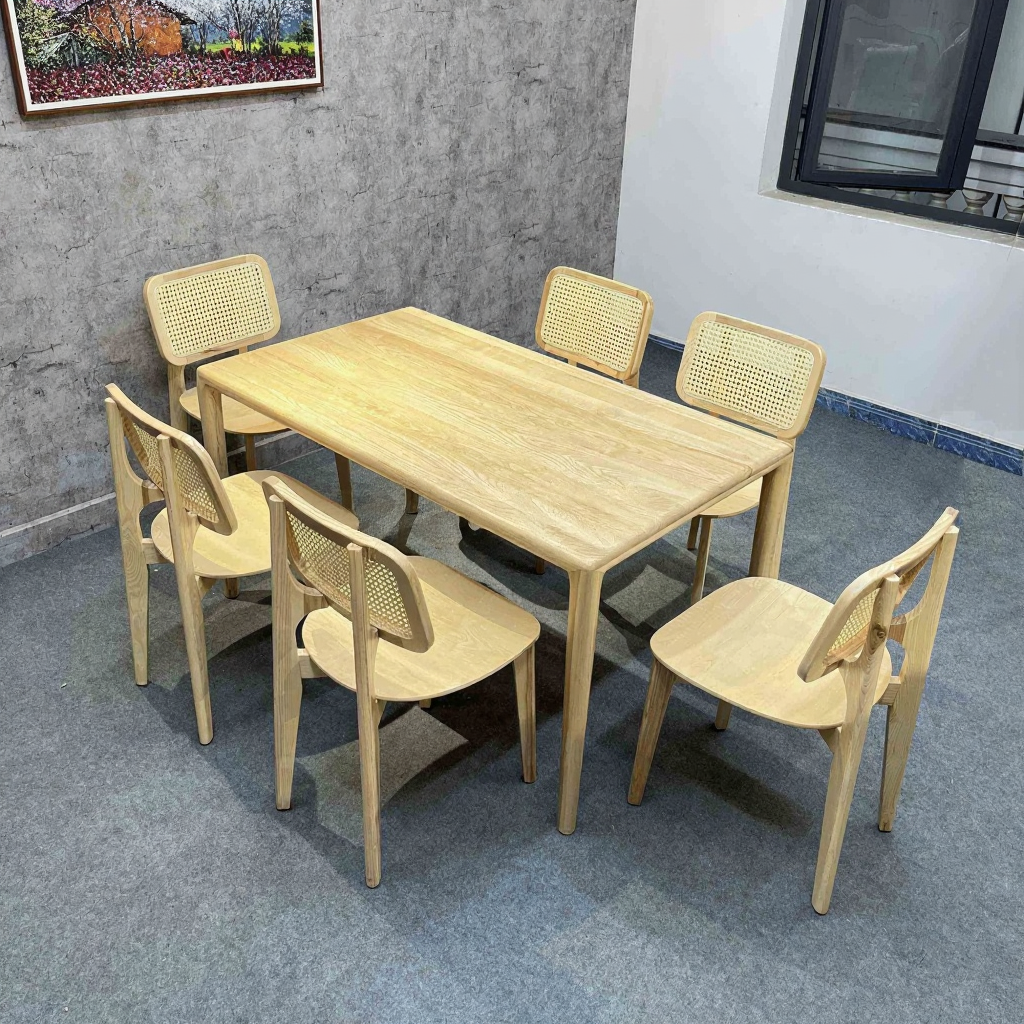 Ghế CH301 tựa lưng lưới mắt cáo gỗ Ash Ghế CH301 tựa lưng lưới mắt cáo gỗ Ash - hình 5