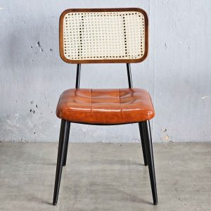 Ghế Copine bọc nệm tựa lưng lưới mây mắt cáo - hình 1