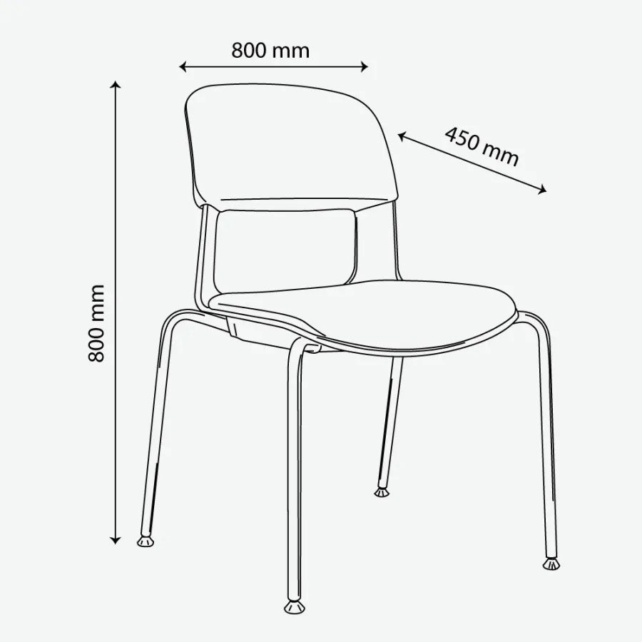 Ghế COVE bọc nệm vải nỉ chân sắt C Ghế COVE bọc nệm vải nỉ chân sắt C - hình 5