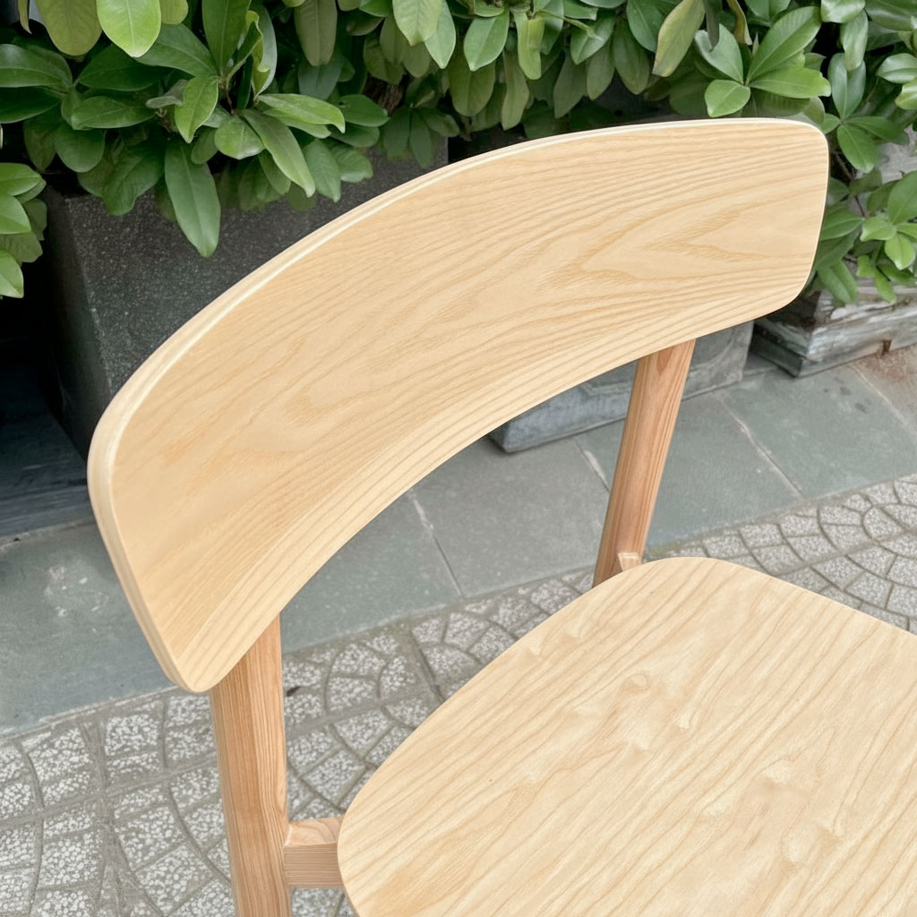 Ghế Cross gỗ tần bì lưng tựa plywood Ghế Cross gỗ tần bì lưng tựa plywood - hình 2