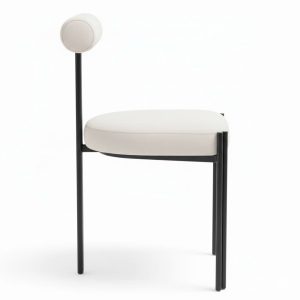Ghế cục chả nệm bọc vải chân sắt - hình 1