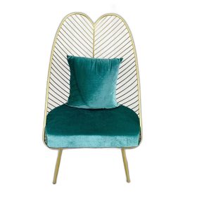 Ghế đọc sách, thư giãn khung màu vàng đồng - GTG68027
