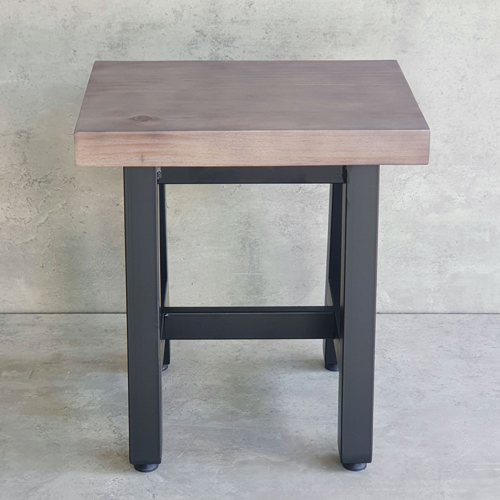 Ghế đôn chữ nhật 40x30cm gỗ thông chân sắt sơn tĩnh điện Ghế đôn chữ nhật 40x30cm gỗ thông chân sắt sơn tĩnh điện - hình 2