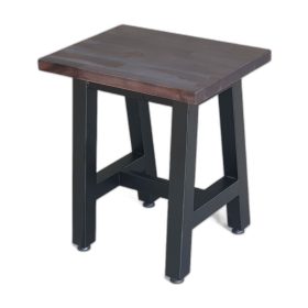 Ghế đôn chữ nhật 40x30cm gỗ tràm chân sắt chữ A
