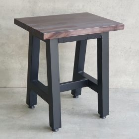 Ghế đôn chữ nhật 40x30cm gỗ tràm chân sắt chữ A - hình 1