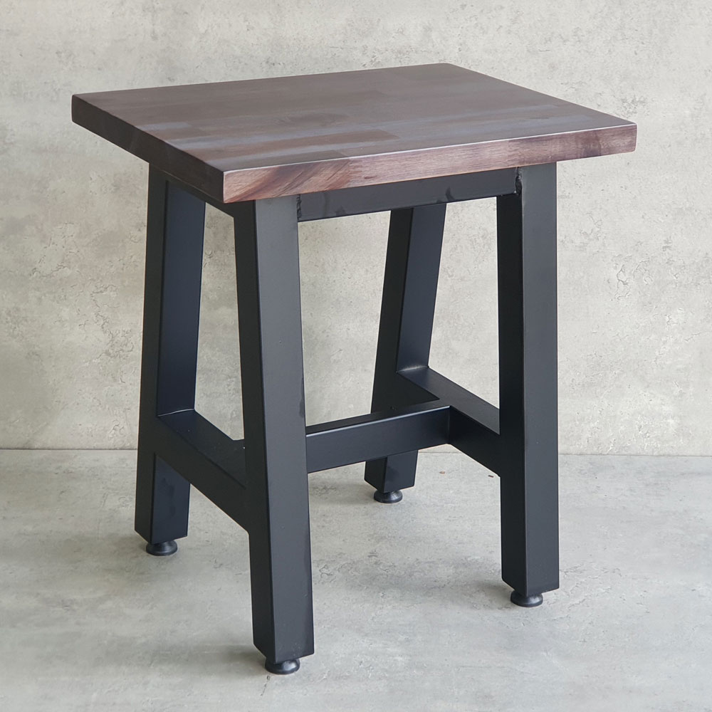 Ghế đôn chữ nhật 40x30cm gỗ tràm chân sắt chữ A Ghế đôn chữ nhật 40x30cm gỗ tràm chân sắt chữ A - hình 1