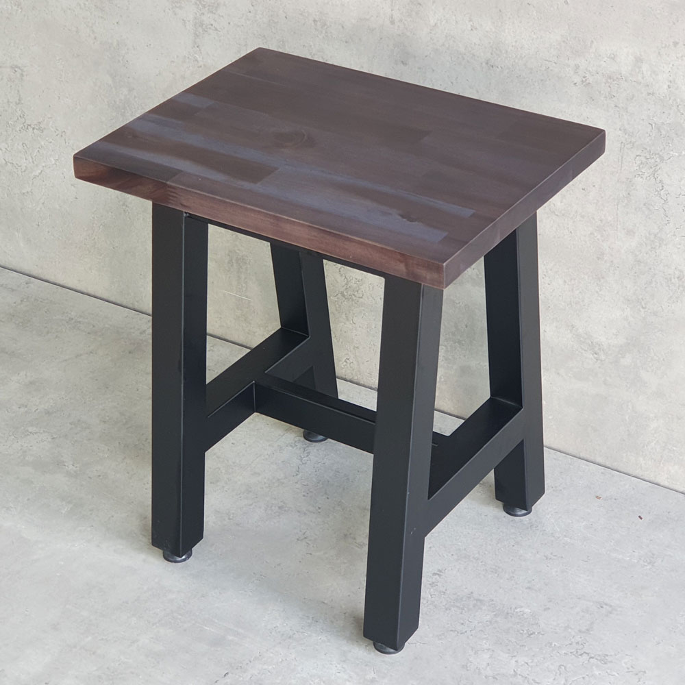 Ghế đôn chữ nhật 40x30cm gỗ tràm chân sắt chữ A Ghế đôn chữ nhật 40x30cm gỗ tràm chân sắt chữ A - hình 2