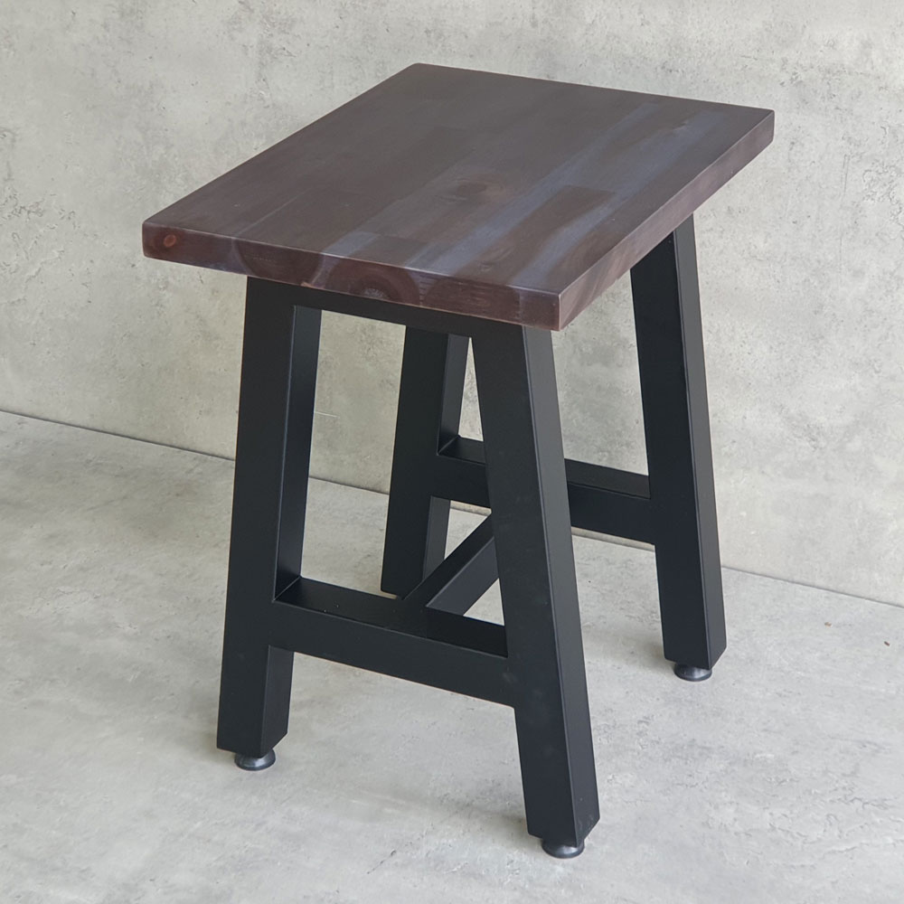 Ghế đôn chữ nhật 40x30cm gỗ tràm chân sắt chữ A Ghế đôn chữ nhật 40x30cm gỗ tràm chân sắt chữ A - hình 3