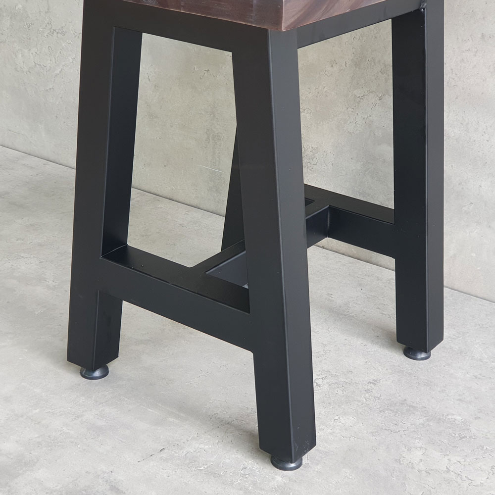 Ghế đôn chữ nhật 40x30cm gỗ tràm chân sắt chữ A Ghế đôn chữ nhật 40x30cm gỗ tràm chân sắt chữ A - hình 4