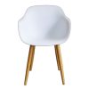 Ghế Eames nhựa đúc chân sắt sơn giả gỗ