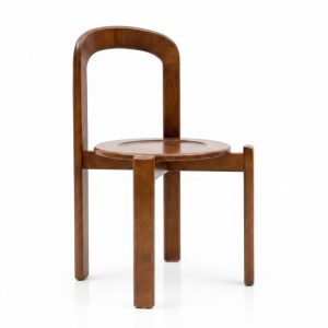 Ghế Genye nệm bọc da Si gỗ cao su - hình 1