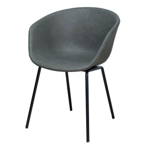 Ghế HAY bọc nệm da si cao cấp chân sắt sơn tĩnh điện GAK26-PU - hình 1