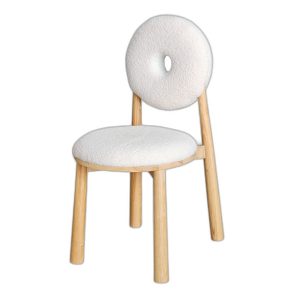 Ghế Hippo gỗ Ash vải lông cừu