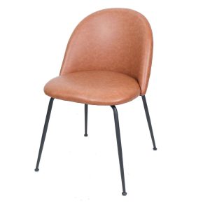 Ghế LUCAS mặt nệm simili chân màu đen - hình 1