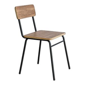 Ghế lưng tựa gỗ plywood khung sắt sơn tĩnh điện