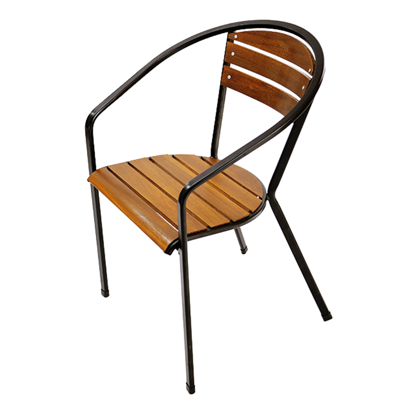 Ghế Moon 02 khung sắt gỗ Acacia chống thấm nước 02 Ghế Moon 02 khung sắt gỗ Acacia chống thấm nước 02 - hình 2