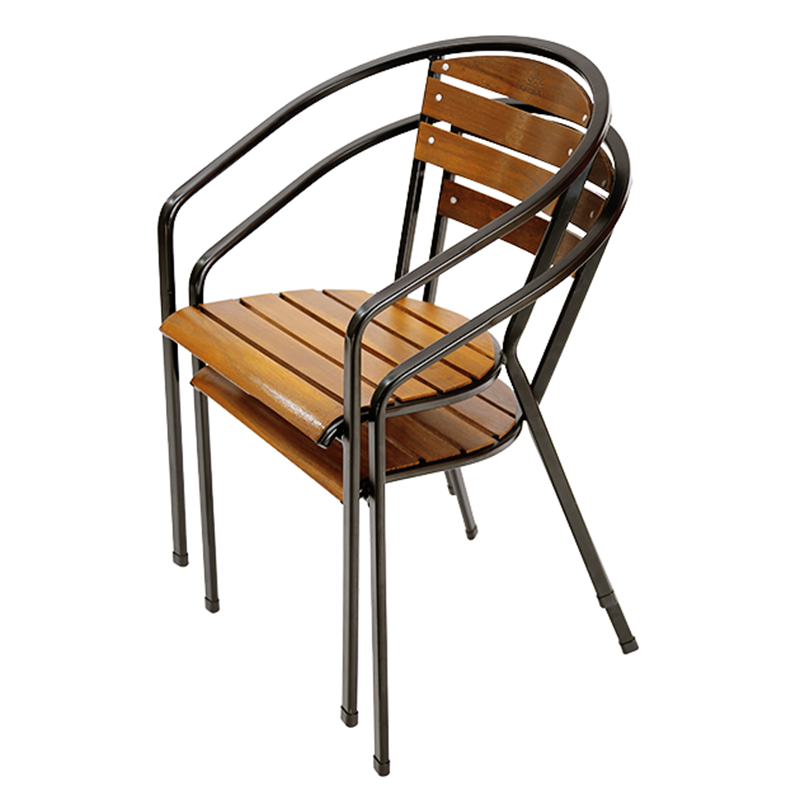 Ghế Moon 02 khung sắt gỗ Acacia chống thấm nước 02 Ghế Moon 02 khung sắt gỗ Acacia chống thấm nước 02 - hình 4
