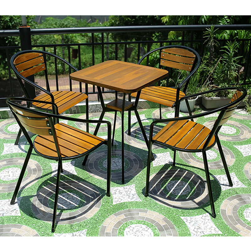 Ghế Moon 02 khung sắt gỗ Acacia chống thấm nước 02 Ghế Moon 02 khung sắt gỗ Acacia chống thấm nước 02 - hình 5