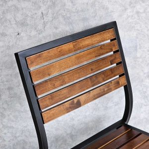 Ghế ngoài trời Stacking khung sắt sơn tĩnh điện - hình 1
