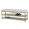 Ghế ngồi thay giày 120x35x45cm bọc nệm da PU KG68042