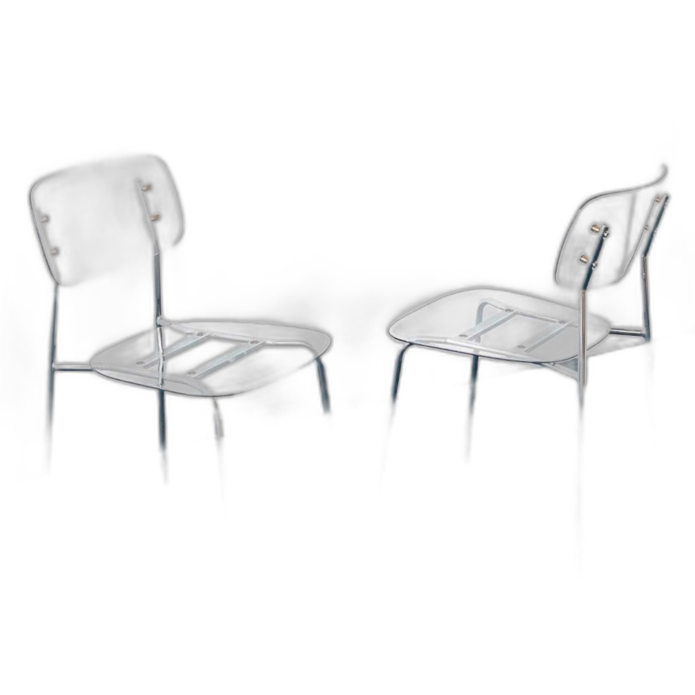 Ghế nhựa trong suốt Ghost-B chân sắt cao cấp Ghế nhựa trong suốt Ghost-B chân sắt cao cấp