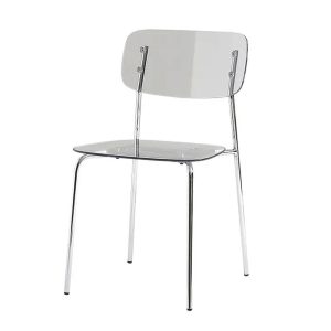 Ghế nhựa trong suốt Ghost-B chân sắt cao cấp - hình 1