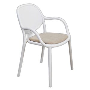 Ghế PORA bọc nệm nhựa đúc lưng tựa
