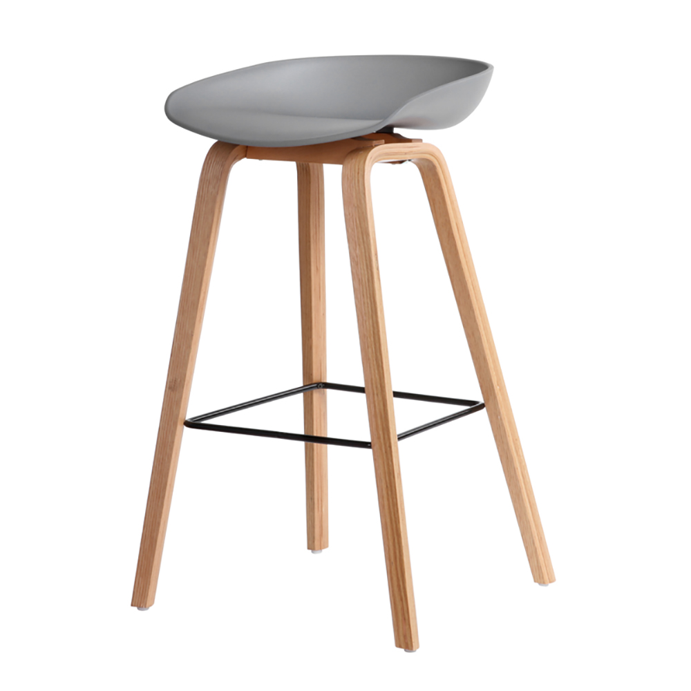 Ghế quầy bar mặt nhựa chân gỗ plywood veener sồi GAK Ghế quầy bar mặt nhựa chân gỗ plywood veener sồi GAK - hình 1