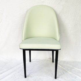 Ghế Sky nệm bọc da xanh mint chân sắt - hình 1