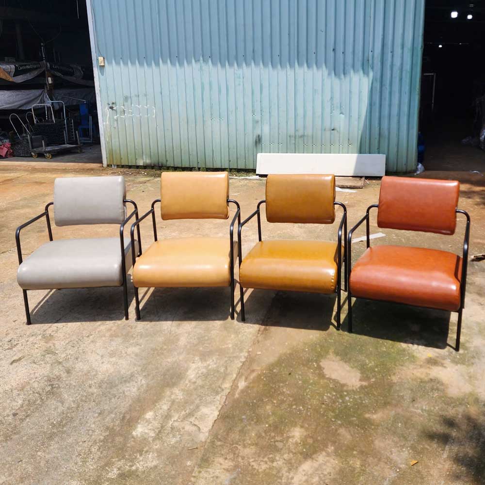Ghế sofa đơn bọc da simili khung sắt GSD68099 Ghế sofa đơn bọc da simili khung sắt GSD68099 - hình 2